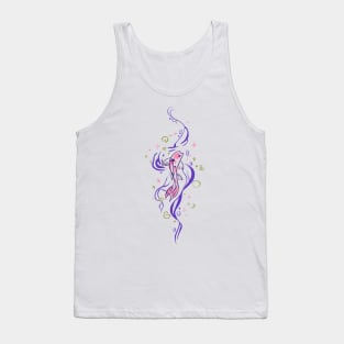 colorful groovy fish retro Tank Top